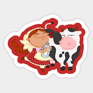 Milkmaid Sticker